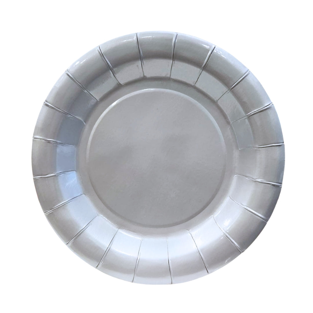Silver Party Cake/Starter Plates - 7 inches - 10PC