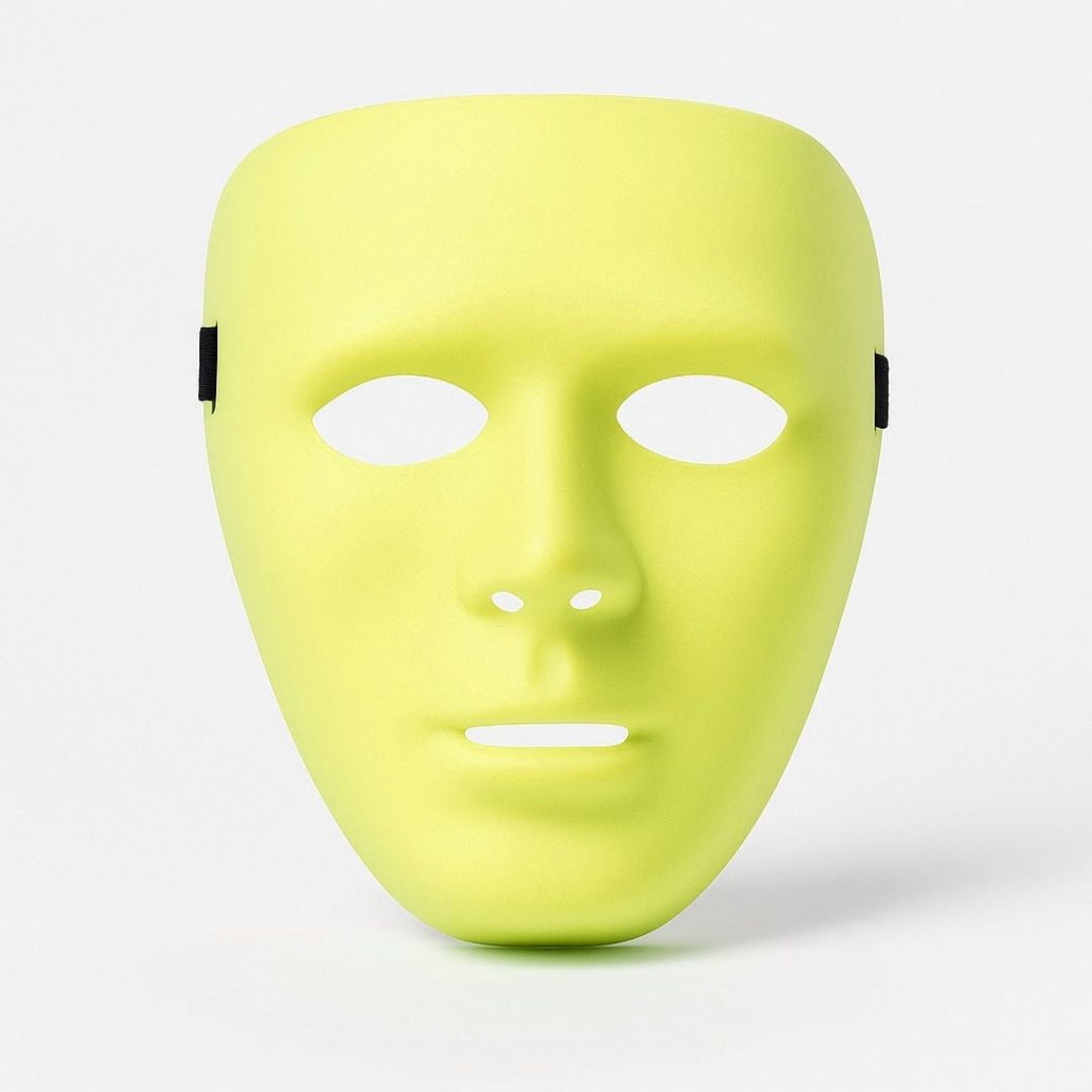 Glow In The Dark Stone Man Face Mask - 1PC