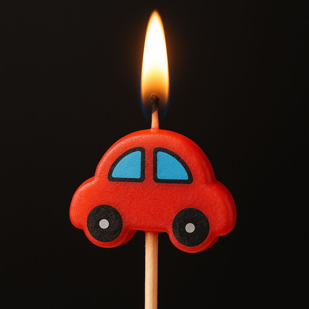 Disney Cars Theme Birthday Candle - 5PC