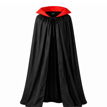 Halloween Red & Black Reversible Cape for Adults  - 1PC