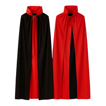 Halloween Red & Black Reversible Cape for Adults  - 1PC