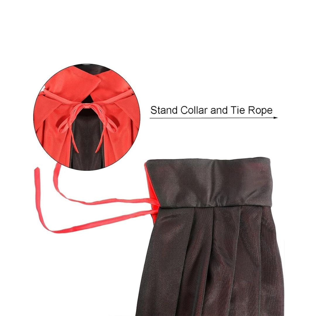 Halloween Red & Black Reversible Cape for Adults  - 1PC