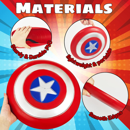 Capt U.S Superhero Circular Shield w/ Body Strap - 16inches - 1PC