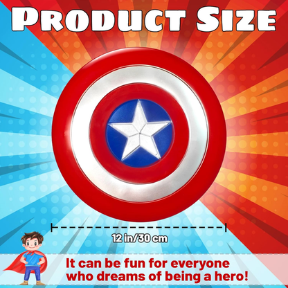 Capt U.S Superhero Circular Shield w/ Body Strap - 16inches - 1PC