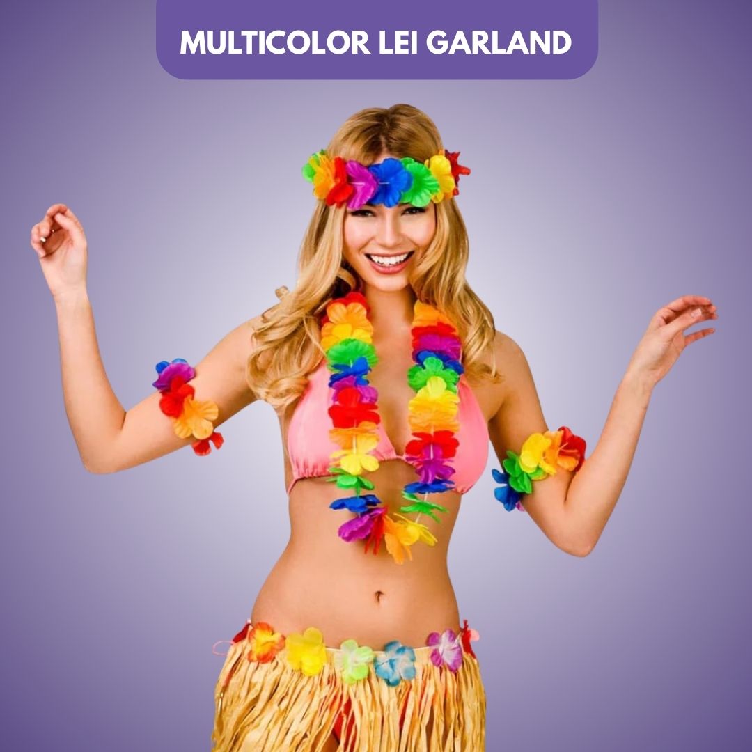 Lei Set Garland Multicolor - 4PC