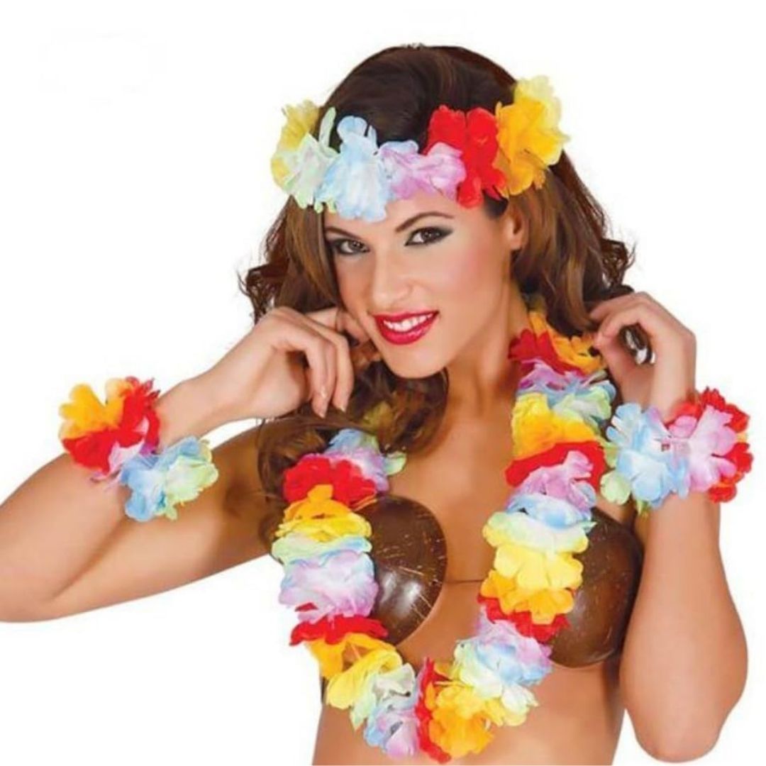 Lei Set Garland Multicolor - 4PC