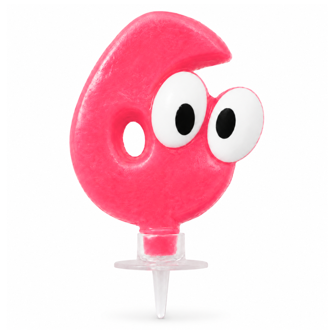 Googly Eyes Number 6 Birthday Cake Candle