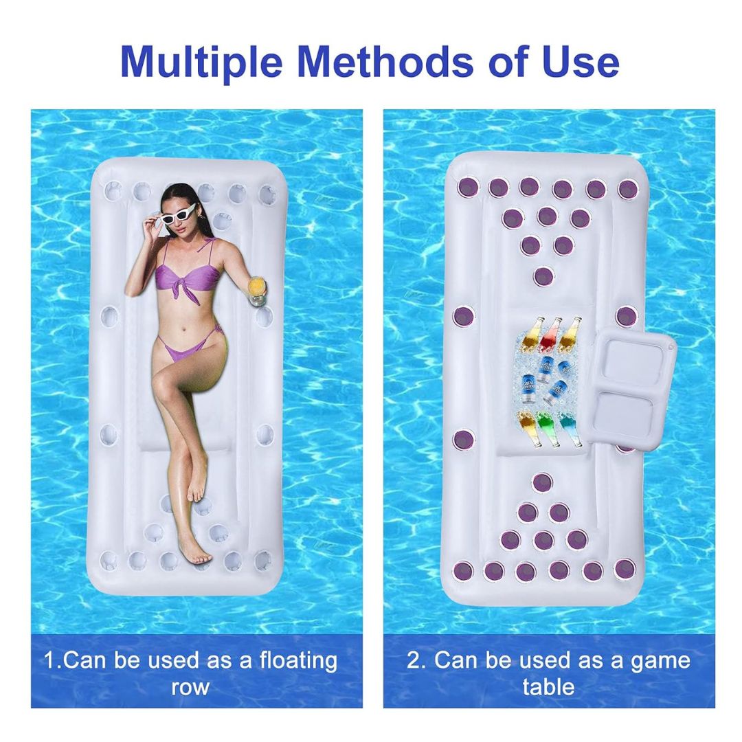 Inflatable Beer Pong Pool Floats  White - 6 FT - 1PC