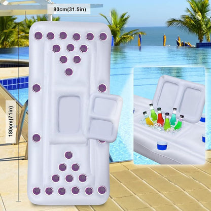Inflatable Beer Pong Pool Floats  White - 6 FT - 1PC