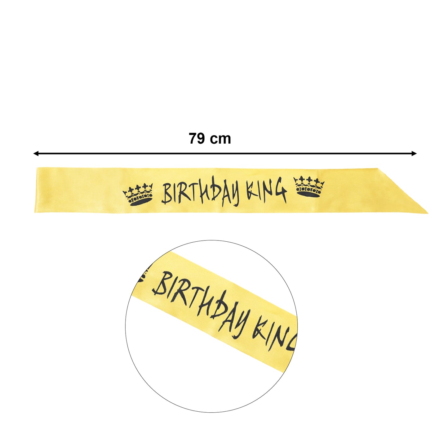 Happy Birthday King Light Up Sash - 1PC