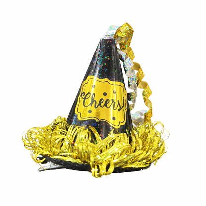 Clip Hair Cone Hat Black