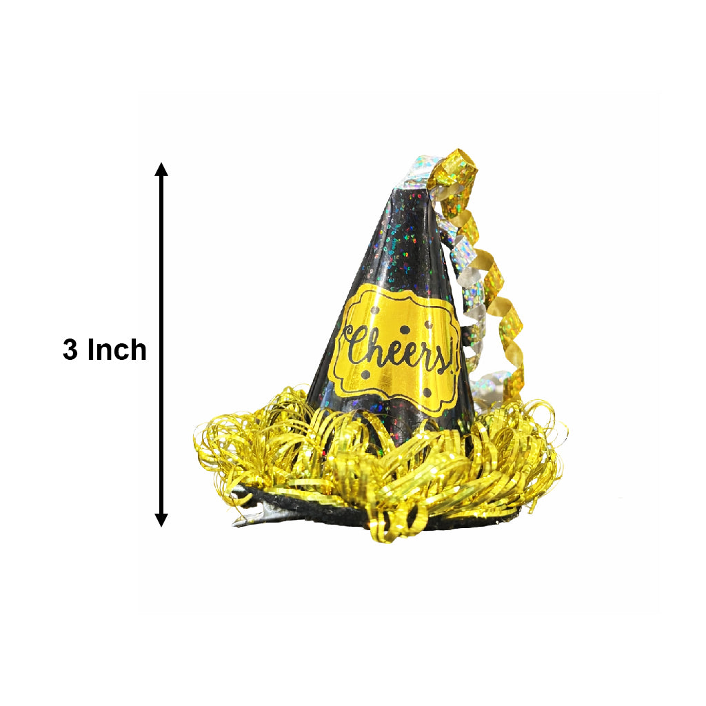 Clip Hair Cone Hat Black