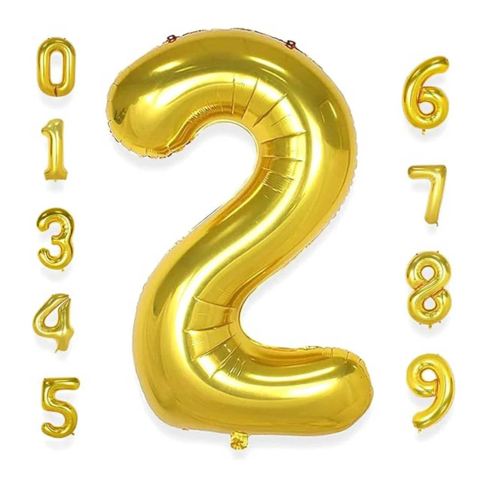 Numerical 0 18" Golden Balloon