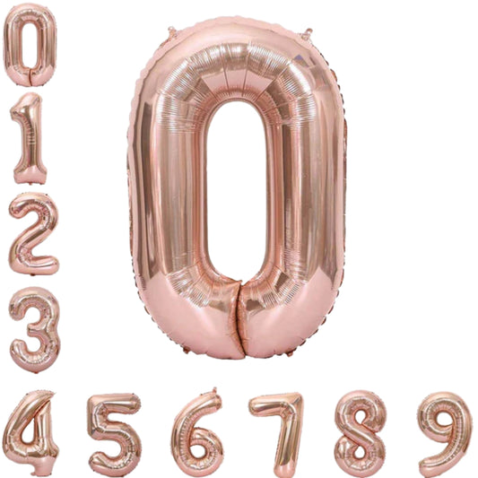 40 Numerical 0 Rose Gold Balloon