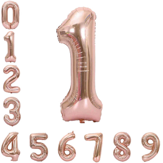 40 Numerical 1 Rose Gold Balloon