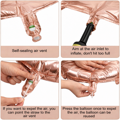 40 Numerical 4 Rose Gold Balloon