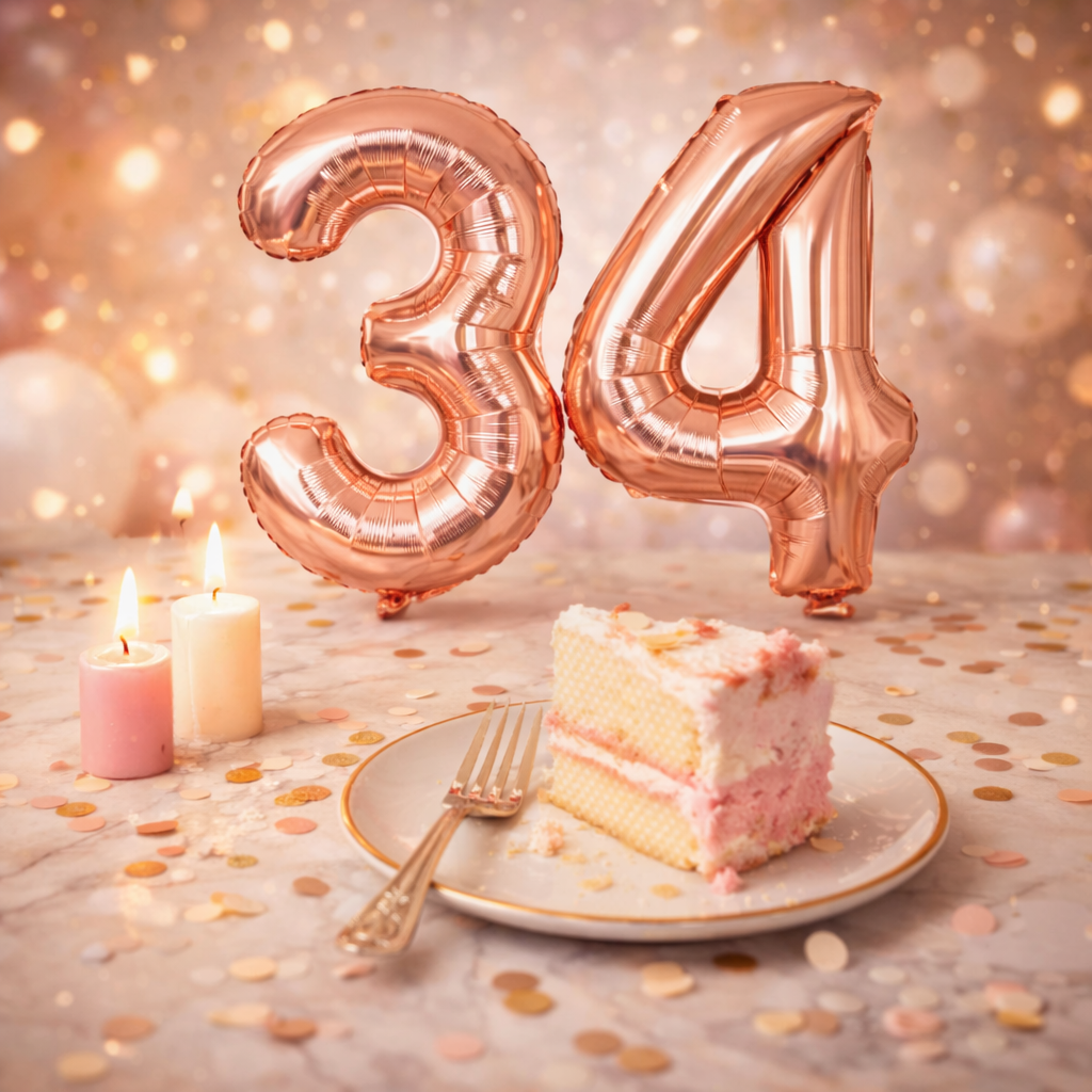 40 Numerical 4 Rose Gold Balloon