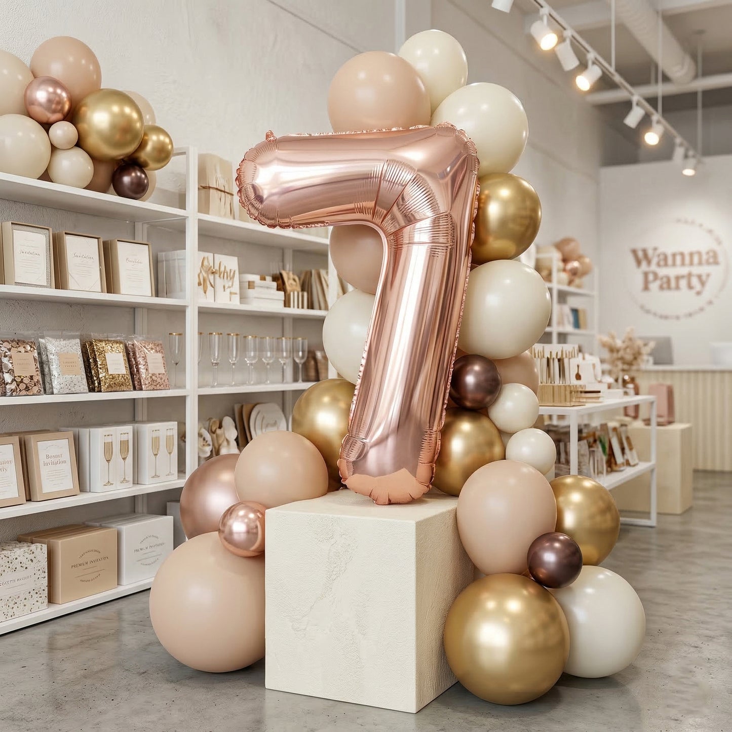 40 Numerical 7 Rose Gold Balloon