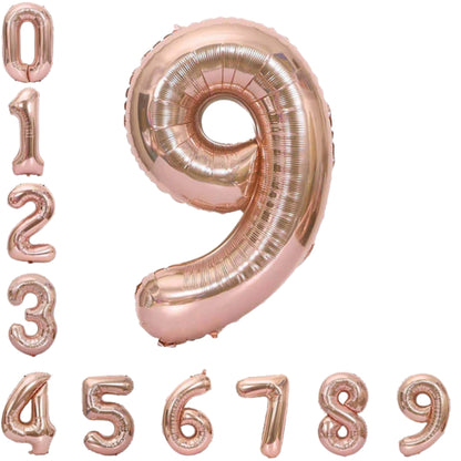 40 Numerical 9 Rose Gold Balloon