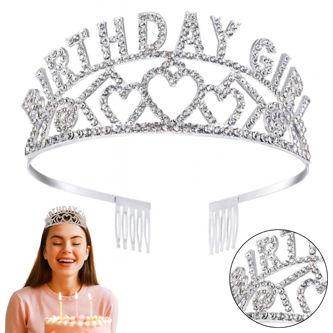 Happy Birthday Girl Crown Tiara - 1PC