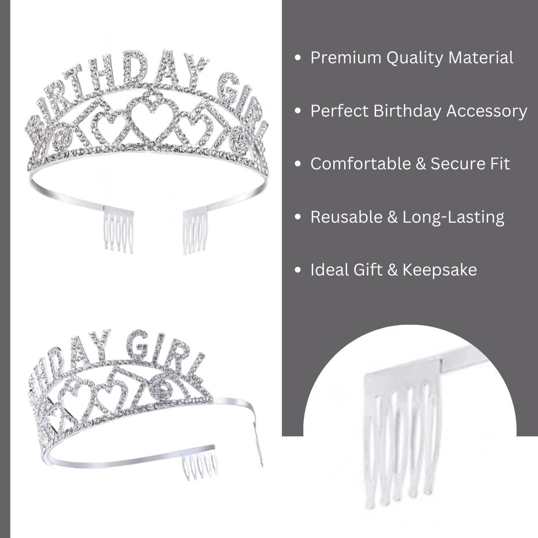Happy Birthday Girl Crown Tiara - 1PC
