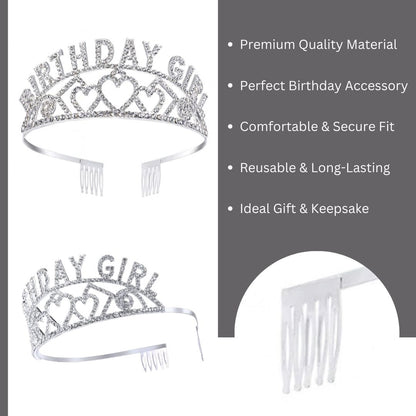 Happy Birthday Girl Crown Tiara - 1PC