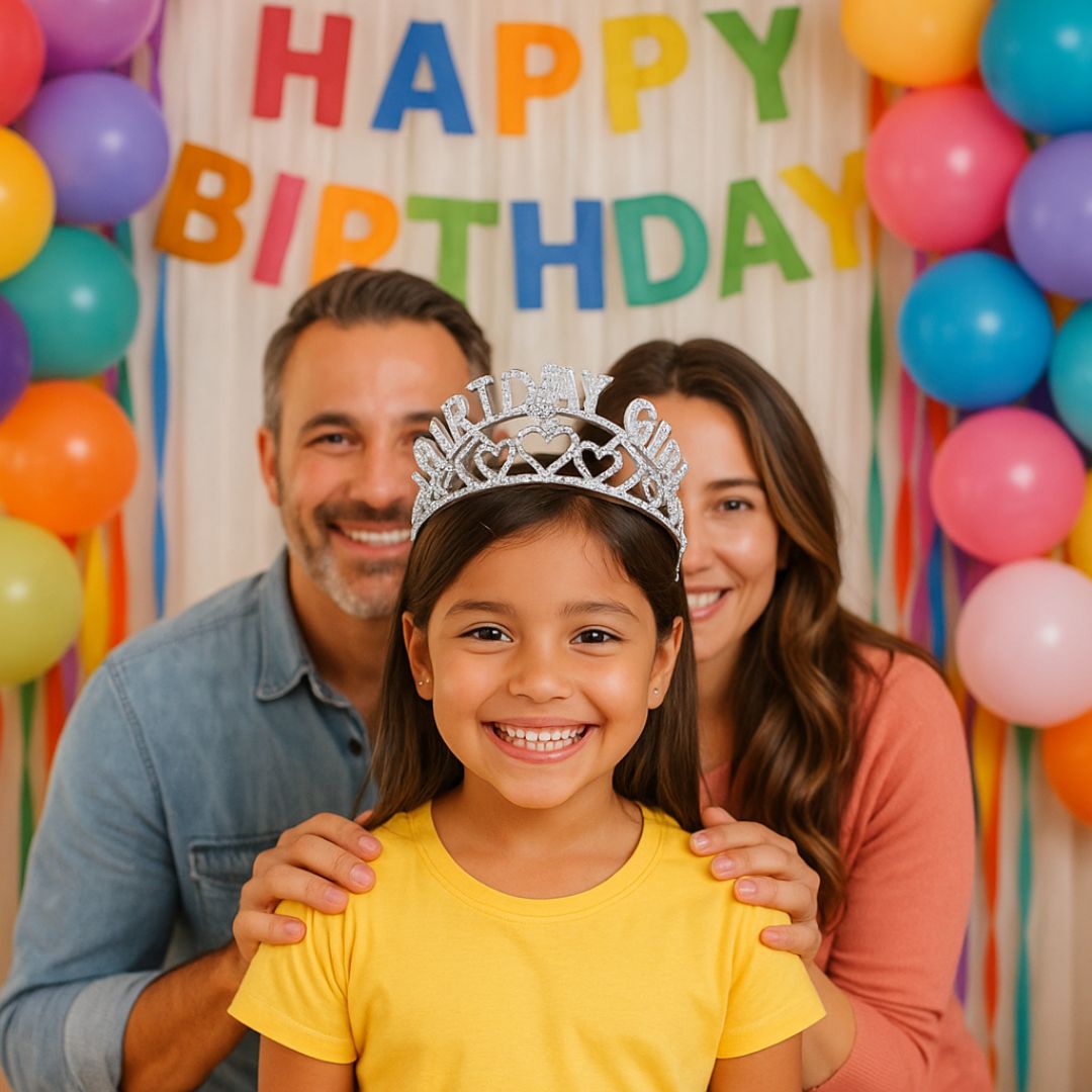 Happy Birthday Girl Crown Tiara - 1PC