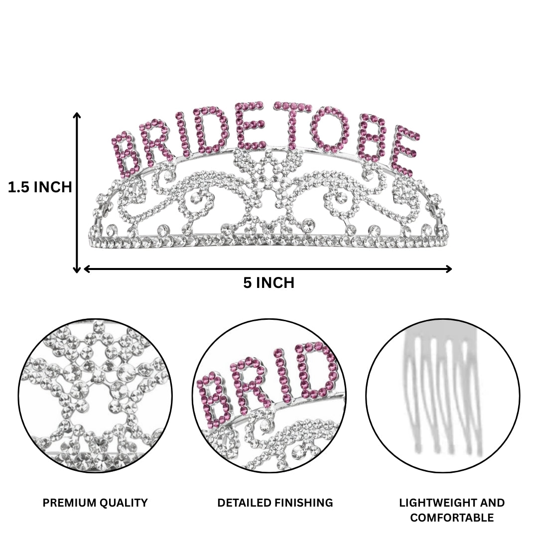 Bride To Be Metal Tiara -1PC