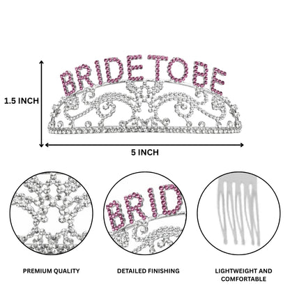 Bride To Be Metal Tiara -1PC
