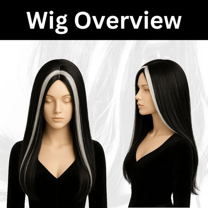 Witch Wig Black White