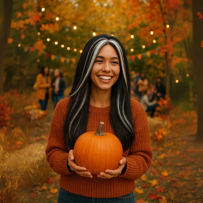 Witch Wig Black White