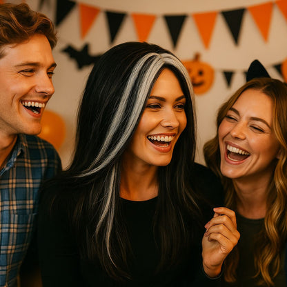 Witch Wig Black White