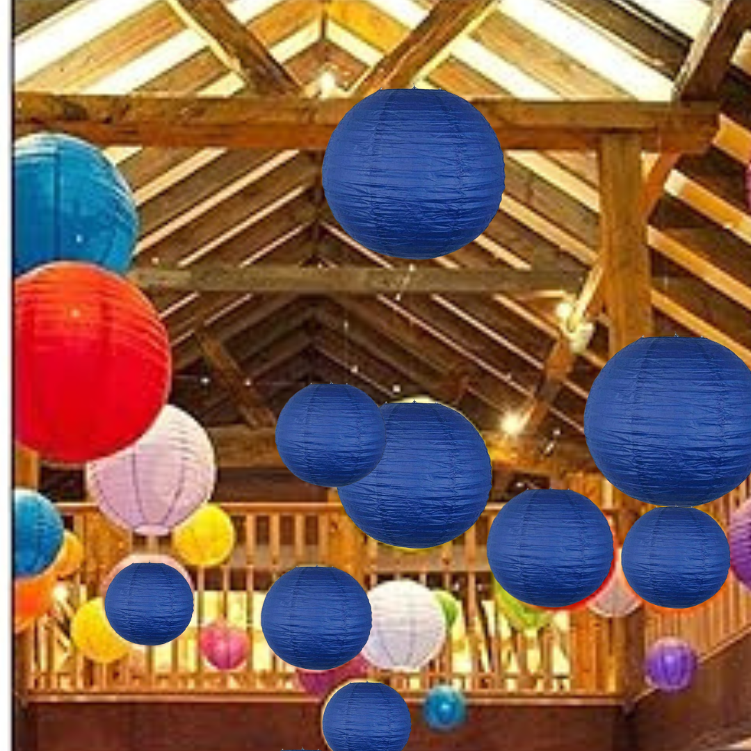 Royal Blue Paper Lanterns Small - 10 inches - 1PC