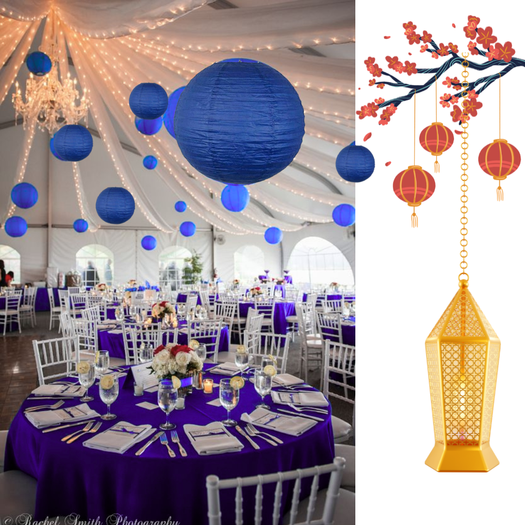 Royal Blue Paper Lanterns Small - 10 inches - 1PC