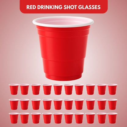 Red Drinking Shot Glasses for Serving Shots