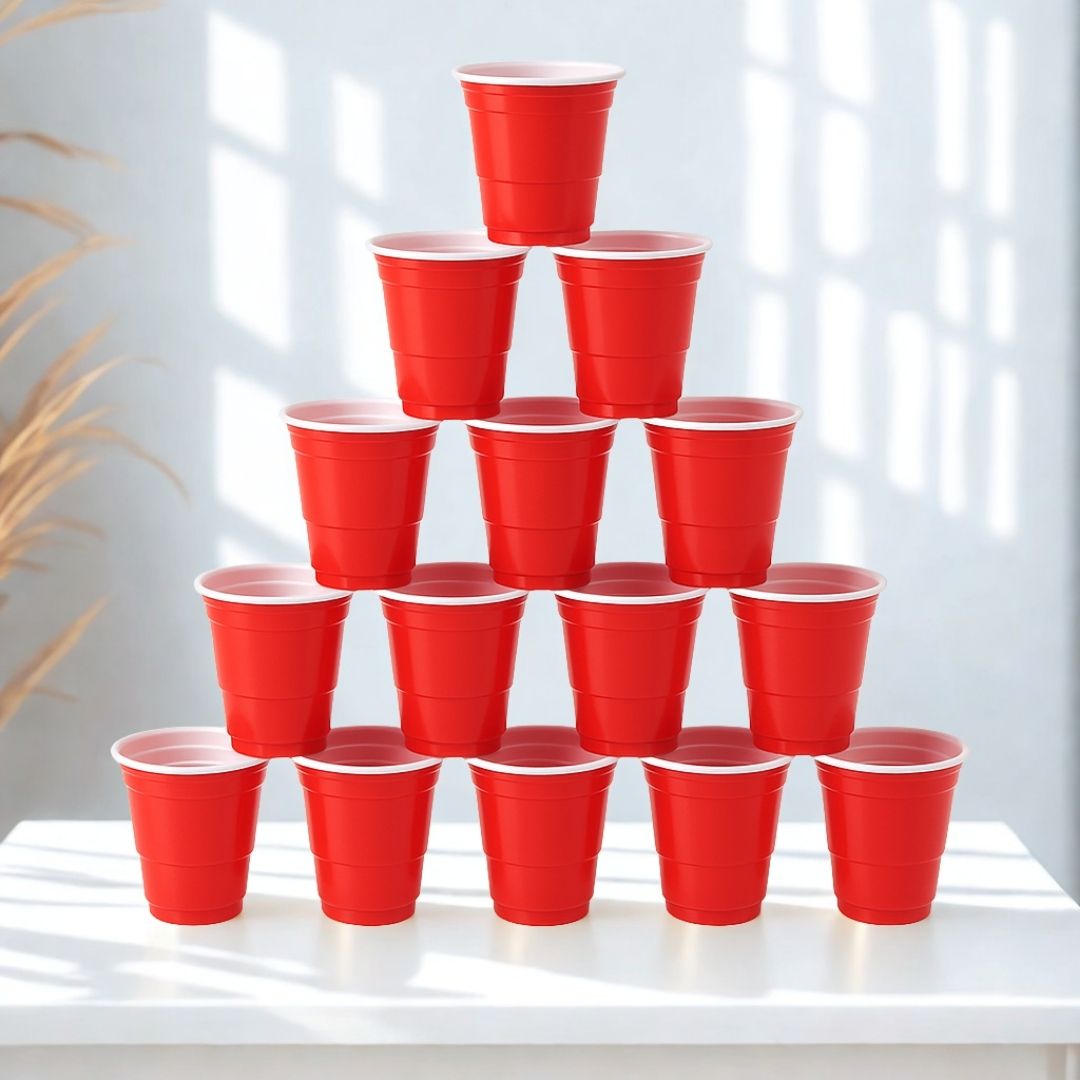 Red Drinking Shot Glasses for Serving Shots