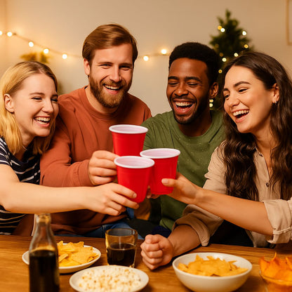 Red Drinking Shot Glasses for Serving Shots