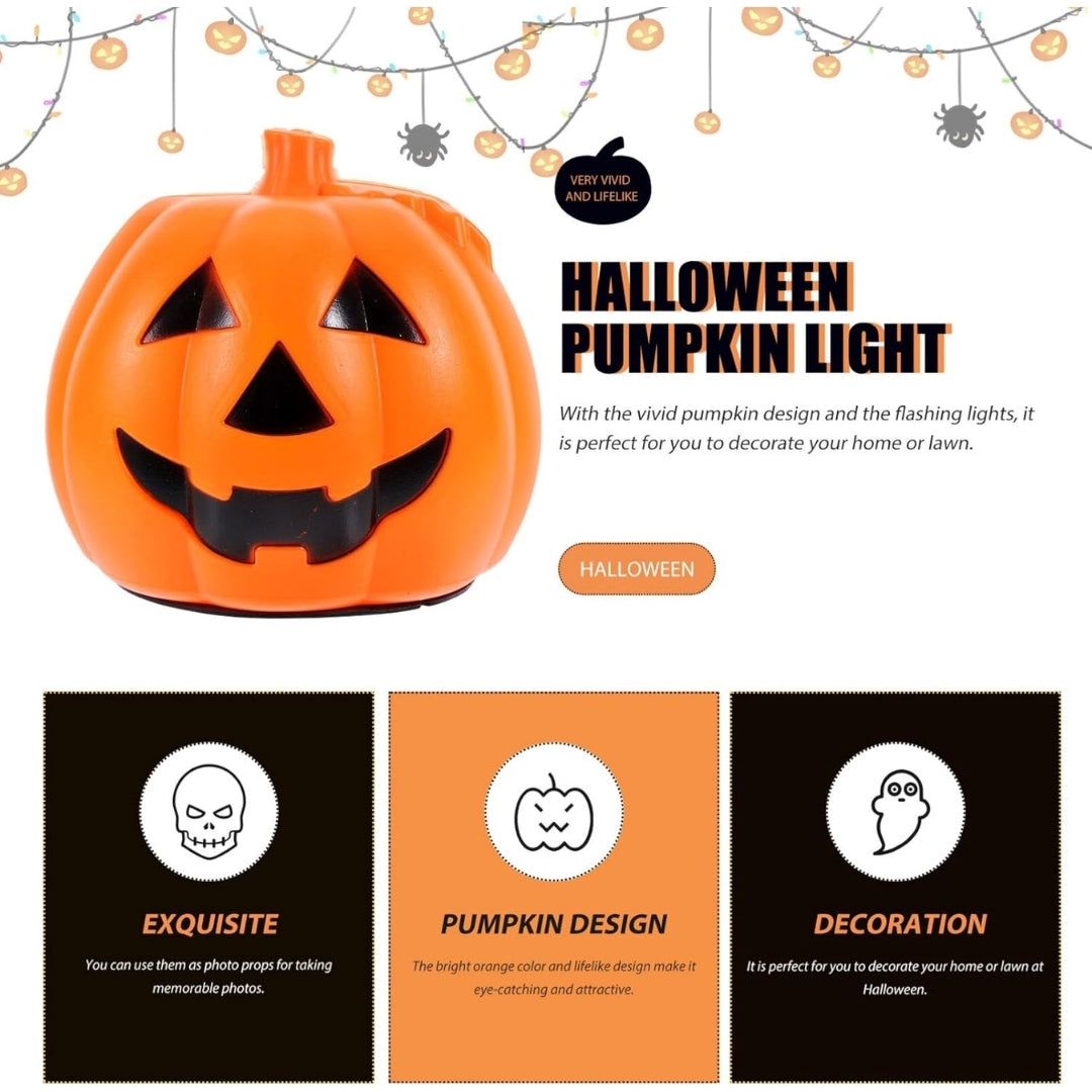Large Pumpkin with Light for Halloween/ Theme Party Decor - 1PC