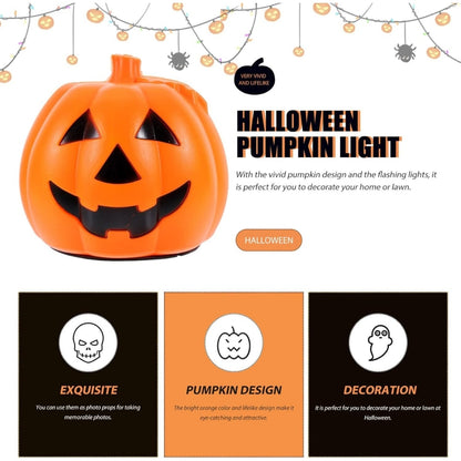Large Pumpkin with Light for Halloween/ Theme Party Decor - 1PC