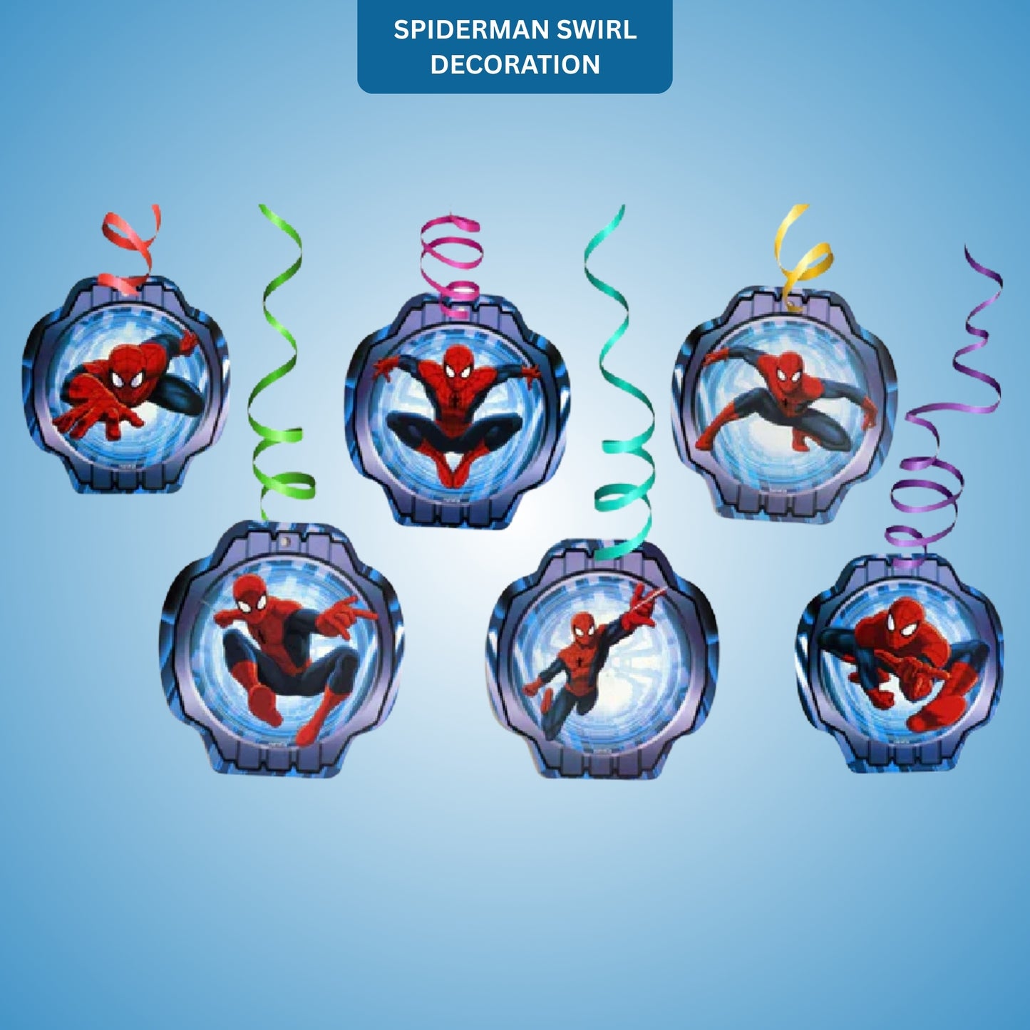 Spiderman Swirl Decoration - 12PC