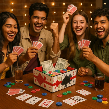 Card Party Boot Bowl or Table Decor Centepriece -  Size - 10 inches - 1PC