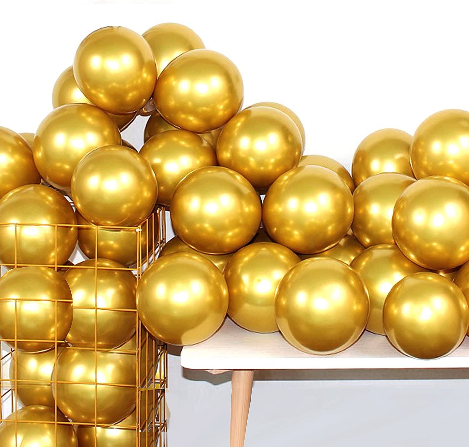 9" Chrome Gold Balloons - 20PC