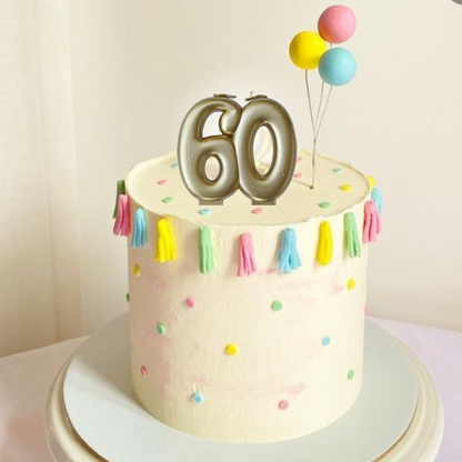 60th Birthday Golden Candle - 3