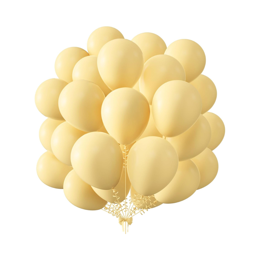 10" Macaron Yellow Balloon- 50PC