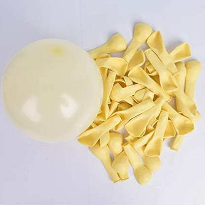 10" Macaron Yellow Balloon- 50PC