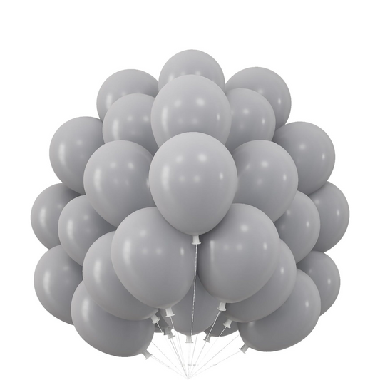 10" Macaron Grey Balloon- 50PC