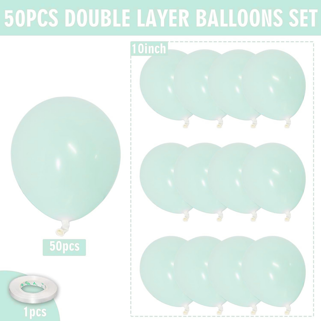 10" Macaron Tiffany Blue Balloon- 50PC