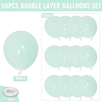 10" Macaron Tiffany Blue Balloon- 50PC