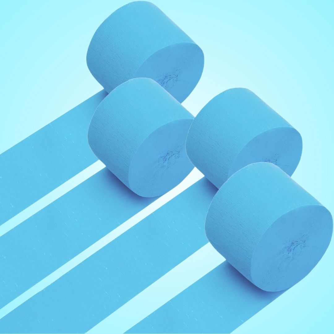 Crepe Streamers Light Blue - 4PC