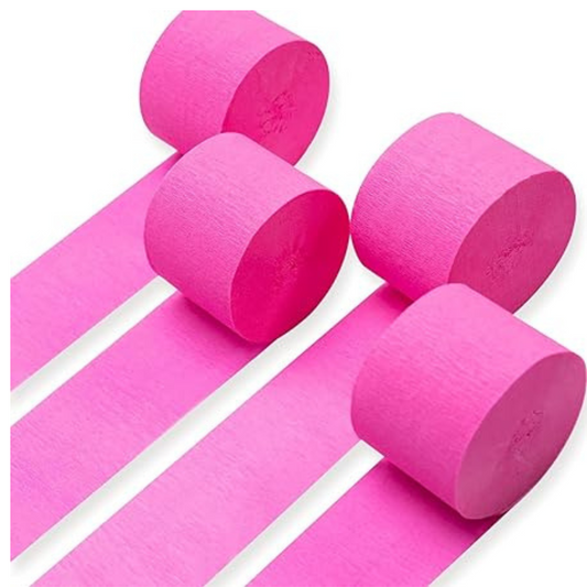 Crepe Streamers Hot Pink - 4PC